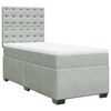 vidaXL Sommier &agrave; lattes de lit et matelas Gris clair 90x200 cm Velours