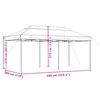 vidaXL Tente de f&ecirc;te Noir 292 x 580 x 315 cm Tissu Oxford