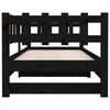 vidaXL Lit coulissant sans matelas noir 2x(90x190) cm