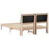 vidaXL Cadre de lit Marron et taupe 140 x 200 cm Bois massif en pin