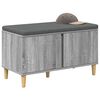 vidaXL Banc d'entr&eacute;e avec coussin Gris Sonoma 80 x 38 x 46 cm