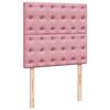vidaXL Sommier &agrave; lattes de lit avec matelas Rose 100x200 cm Velours