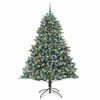 vidaXL Sapin de No&euml;l artificiel Vert 210 cm PVC, plastique et acier