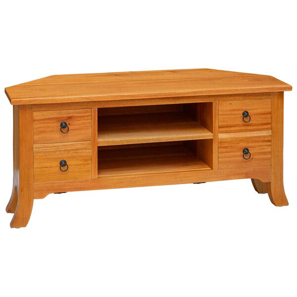 vidaXL Meuble TV Naturel 100 x 40,5 x 46 cm Bois de Mahogany Massif