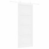 vidaXL Porte coulissante Blanc 93 x 232 cm Pin massif