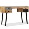 vidaXL Bureau Teck de récupération massif 110 x 50 x 76 cm