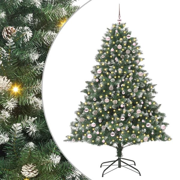 vidaXL Sapin de No&euml;l artificiel Vert 240 cm PVC, plastique et acier