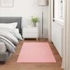 vidaXL Tapis en Fourrure Synth&eacute;tique de Lapin Olite Rose 60 x 110 cm