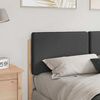 vidaXL T&ecirc;te de lit capitonn&eacute;e Brun et gris fonc&eacute; 140 cm Pin massif