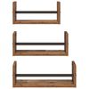 vidaXL Ensemble d'&eacute;tag&egrave;res murales 3 pcs Bois Ancien 40x16x14cm