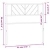vidaXL T&ecirc;te de lit m&eacute;tal noir 90 cm