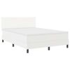 vidaXL Lit &agrave; ressorts avec matelas Blanc 160 x 200 cm Simili cuir