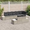vidaXL Ensemble de canapé de jardin 8 pcs Gris clair Poly rotin