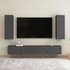 vidaXL Meubles TV 2 pcs Gris 30,5x30x90 cm Bois d&rsquo;ing&eacute;nierie