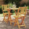 vidaXL Ensemble bistrot 3 pcs Huile Naturelle Bois d'Acacia Massif