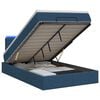 vidaXL Lit coffre avec matelas et LED Bleu 120 x 190 cm Tissu
