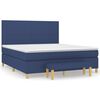vidaXL Sommier &agrave; lattes de lit avec matelas Bleu 160x200 cm Tissu
