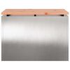 vidaXL Banc de jardin Argent 60 x 40 x 43 cm Acier inoxydable