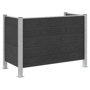 vidaXL Cl&ocirc;ture de poubelle Gris 161 x 85 x 115 cm Aluminium et WPC