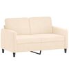 vidaXL Ensemble de canap&eacute;s 3 pcs coussins d&eacute;coratifs et coussins Cr&egrave;me