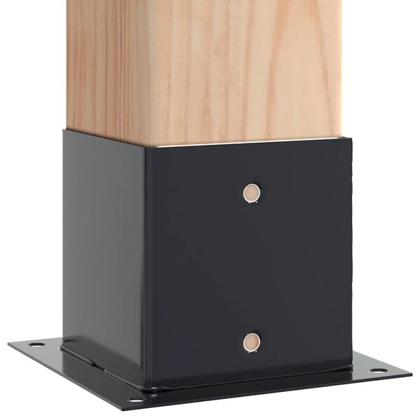 vidaXL Bases de poteau carr&eacute;es 12 pcs anthracite 141x141 mm