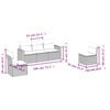 vidaXL Salon de jardin avec coussins 5 pcs beige r&eacute;sine tress&eacute;e