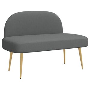 vidaXL Banc rembourr&eacute; avec dossier Gris fonc&eacute; 110 x 60 x 76 cm