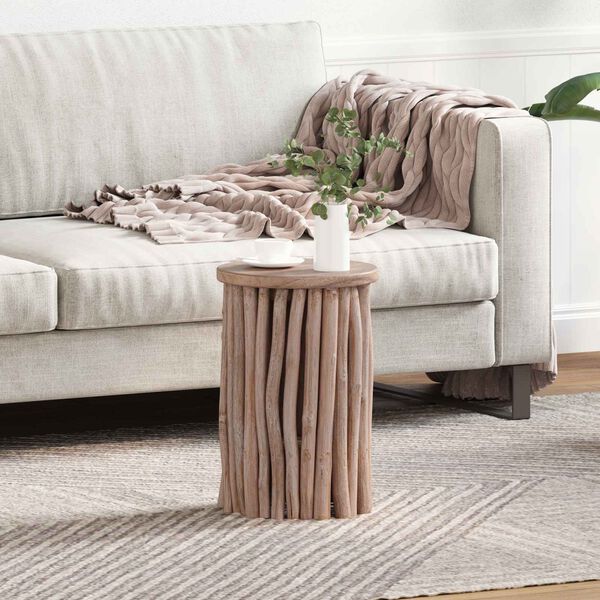 vidaXL Tabouret Naturel 30 x 30 x 45 cm Bois de teck massif