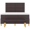 vidaXL Lit &agrave; ressorts avec matelas Marron fonc&eacute; 140 x 200 cm tissu