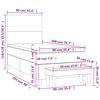 vidaXL Sommier &agrave; lattes de lit avec matelas Marron fonc&eacute; 90x200 cm