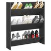 vidaXL Armoire &agrave; chaussures murale Gris 80x18x90 cm Agglom&eacute;r&eacute;