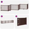 vidaXL Barri&egrave;re pour chien avec porte pliable 6 panneaux bois peuplier