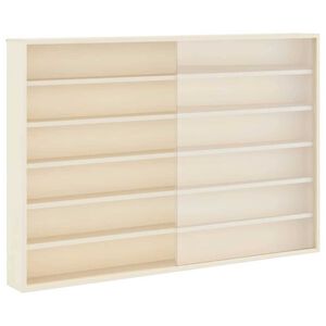 vidaXL Vitrine Murale avec &eacute;tag&egrave;re Beige 80 x 8,5 x 54 cm Contreplaqu&eacute;