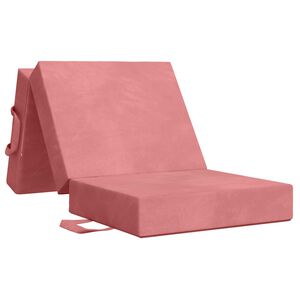 vidaXL Canap&eacute;-lit pliable 90 x 63 x 45 cm Rose