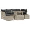 vidaXL Ensemble de canap&eacute; de jardin 7 pc Gris clair et gris fonc&eacute;