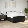 vidaXL Sommier &agrave; lattes de lit avec matelas Noir 160x200 cm Tissu