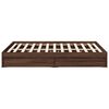 vidaXL Cadre de lit avec tiroirs sans matelas ch&ecirc;ne marron 140x190 cm