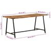 vidaXL Table &agrave; manger 160x80x75 cm bois de manguier massif