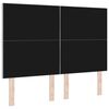 vidaXL T&ecirc;te de lit LED Gris clair 144 cm Cuir synth&eacute;tique