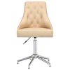 vidaXL Chaises pivotantes &agrave; manger lot de 4 Cr&egrave;me Tissu