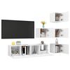 vidaXL Ensemble de meubles TV 6 pcs Blanc Bois d'ing&eacute;nierie