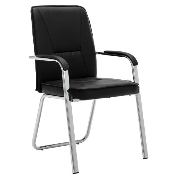 vidaXL Chaise de bureau Noir Similicuir