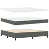 vidaXL Lit &agrave; ressorts avec matelas Gris fonc&eacute; 200 x 200 cm tissu