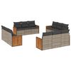 vidaXL Salon de jardin avec coussins 12 pcs gris r&eacute;sine tress&eacute;e