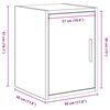 vidaXL Armoire murale de garage noir bois d'ing&eacute;nierie