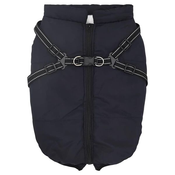 vidaXL Manteau pour chiens avec harnais imperm&eacute;able r&eacute;fl&eacute;chissant L68