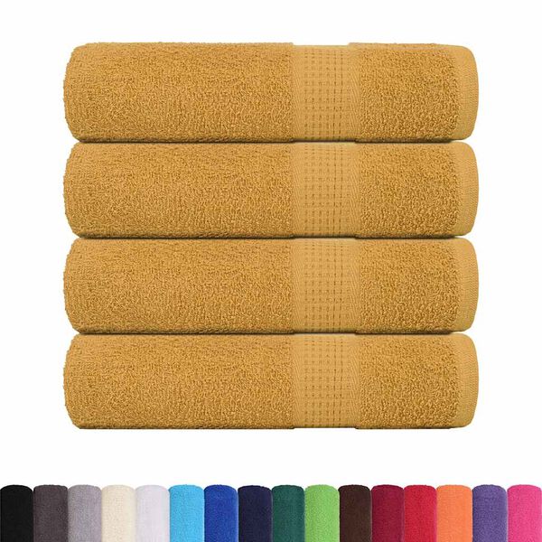 vidaXL Serviettes de douche FROGN 4 pcs dor&eacute; 70x140 cm 360 g/m&sup2;