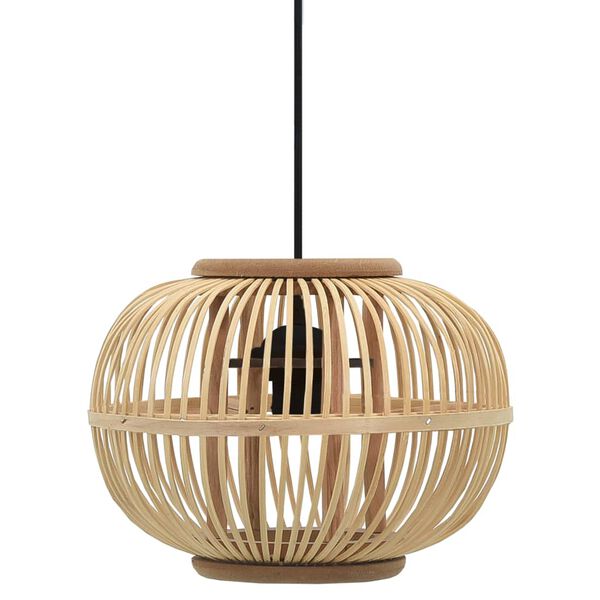 vidaXL Lampe suspendue Osier 40 W 30x22 cm Globe E27