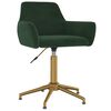 vidaXL Chaises pivotantes &agrave; manger lot de 2 Vert fonc&eacute; Velours