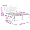vidaXL Cadre de lit Gris Sonoma 140 x 190 cm Bois Ing&eacute;nierie